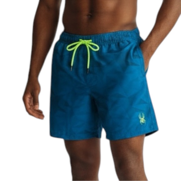Spyder Other - SPYDER Swim Trunks in Blue Tristar Size Large